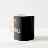 Sorry Can't Football Bye Retro Football Lovers Fan Koffiemok (Voorkant links)