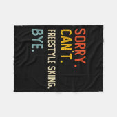 Sorry can't freestyle skiing bye shirts freestyle fleece deken (Voorkant (Horizontaal))