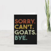 Sorry Can't Goats Bye Funny Goats  Kaart (Voorkant)