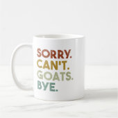 Sorry Can't Goats Bye Funny Goats Koffiemok (Links)