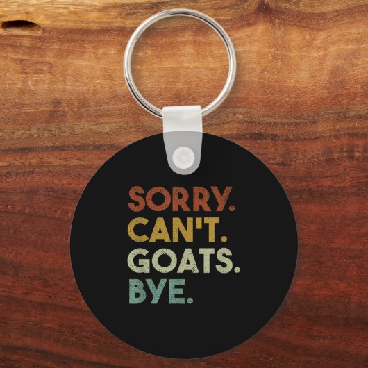 Sorry Can't Goats Bye Funny Goats  Sleutelhanger (Voorkant)