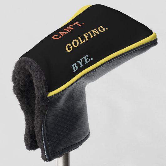 Sorry. Can't. Golfing. Bye. -  Cool Retro Golfer  Golfheadcover (3/4 voorkant)