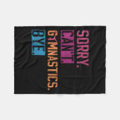 Sorry Can't Gymnastics Bye Funny Gymnastics Player Fleece Deken (Voorkant (Horizontaal))