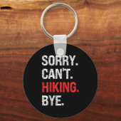 Sorry Can't Hiking Bye Retro Hiking Lovers Sleutelhanger (Voorkant)