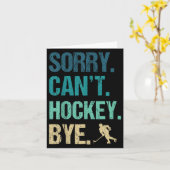 Sorry Can't Hockey Bye Funny Hockey Lover For Wome Kaart (Gele Bloem)