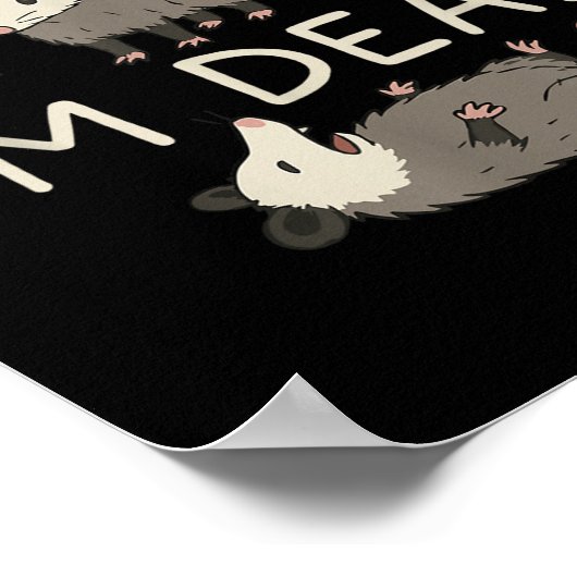 Sorry Can't I'm Dead Poster (Hoek)