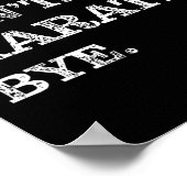Sorry Can't Karate Bye - Funny Martial Arts Zwart Poster (Hoek)