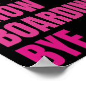 Sorry Cant Snowboarden Bye Retro Snowboarder Wint Poster (Hoek)