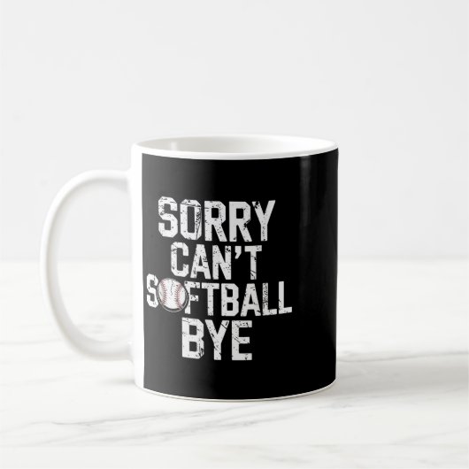 Sorry Can't Softball Bye Softball Player Girls  Koffiemok (Links)