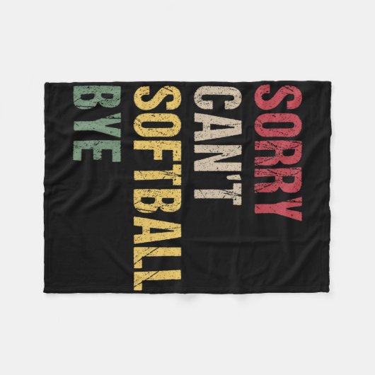 Sorry Can't Softll Bye  Fleece Deken (Voorkant (Horizontaal))