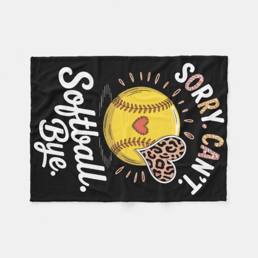 Sorry Can't Softll Bye Funny Softll  Fleece Deken (Voorkant (Horizontaal))