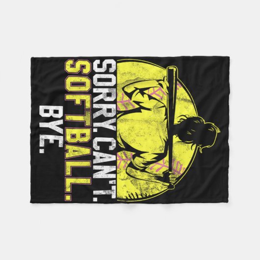 Sorry Can't Softll Bye Softll Lover Softll Stuff G Fleece Deken (Voorkant (Horizontaal))