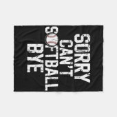 Sorry Can't Softll Bye Softll Player Girls Fleece Deken (Voorkant (Horizontaal))