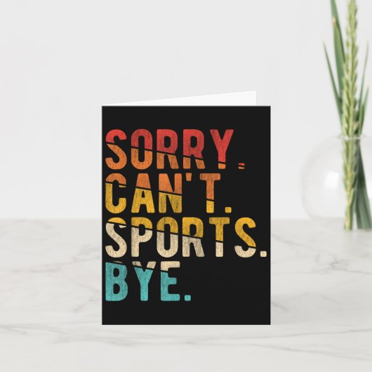 Sorry Can't Srts Bye Kaart (Voorkant)