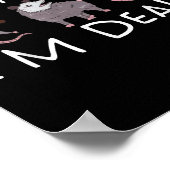 Sorry Can't Ssum Dead Funny Ossum Fake Death Trash Poster (Hoek)