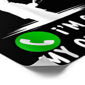 Sorry Can't Talk I'm On My Other Line Fishing Poster (Hoek)