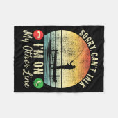 Sorry Can't Talk I'm On My Other Line Reel Cool Fi Fleece Deken (Voorkant (Horizontaal))