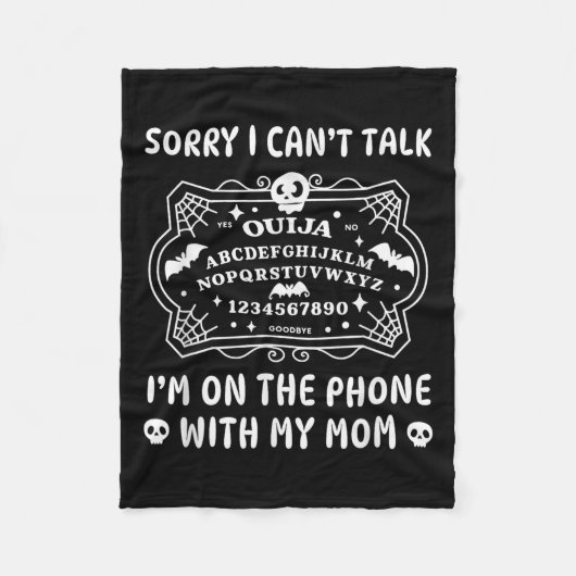 Sorry Can't Talk On The Phone With My Mom Funny Bo Fleece Deken (Voorkant)