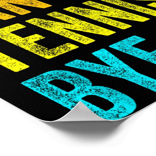 Sorry Can't Tennis Bye Teacher Student Funny Tenni Poster (Hoek)