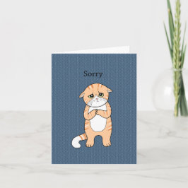 Sorry Cat Schattige Sad Sinaasappel Tabby Cat Apol Kaart