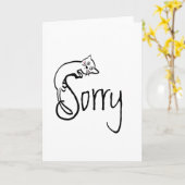 Sorry Cat Sympathy Card Kaart (Gele Bloem)