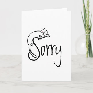 Sorry Cat Sympathy Card Kaart