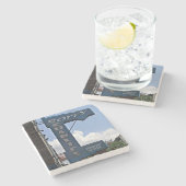 Sorry Charlie's Oyster Bar, Savannah Ga. Onderzett Stenen Onderzetter (Zijkant)