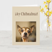 Sorry, Chihuahua. Fun Chihuahua Dog Kaart (Gele Bloem)