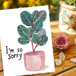 Sorry condoleances Calathea Prayer Plant Waterverf Briefkaart<br><div class="desc">Bekijk dit kleurrijke waterverf calathea plant. U kunt de tekst behouden of verwijderen en uw eigen tekst toevoegen! Bezoek mijn winkel voor meer!</div>