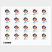 Sorry, Cry Anime Boy Vierkante Sticker (Vel)