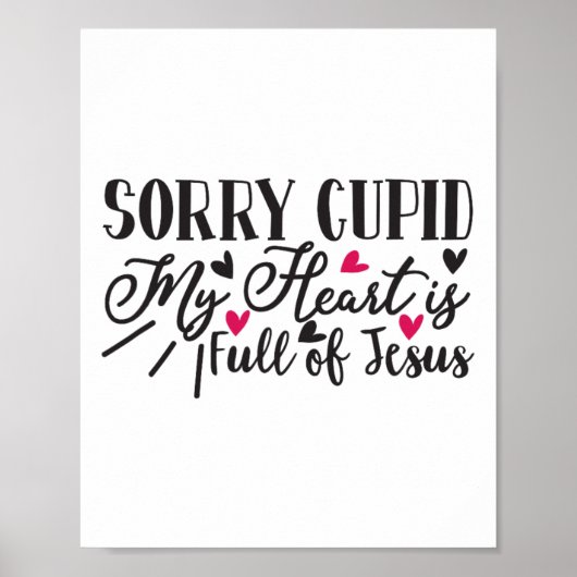 Sorry Cupido, mijn hart zit vol met Valentijn Poster (Voorkant)