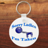 Sorry, dames, ik ben meegenomen sleutelhanger (Voorkant)