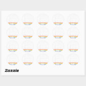 Sorry Dames im ook een Bottom Gay Ronde Sticker (Vel)