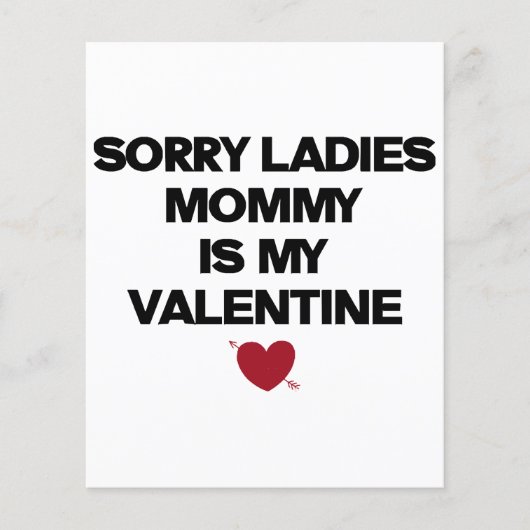 Sorry dames mama is mijn Valentijn (Voorkant)