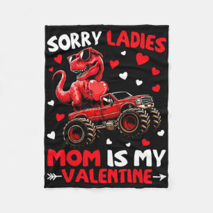Sorry Dames Mama Is Mijn Valentijn Dinosauriër Mon Fleece Deken