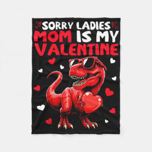 Sorry Dames Mama Is Mijn Valentijn Dinosaurius Vas Fleece Deken