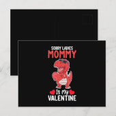 Sorry dames mama is mijn Valentijn T Rex Dinosaur Briefkaart (Voorkant / Achterkant)