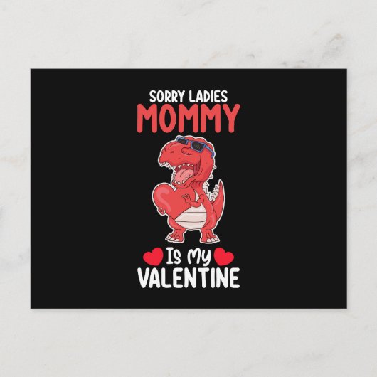 Sorry dames mama is mijn Valentijn T Rex Dinosaur Briefkaart (Voorkant)