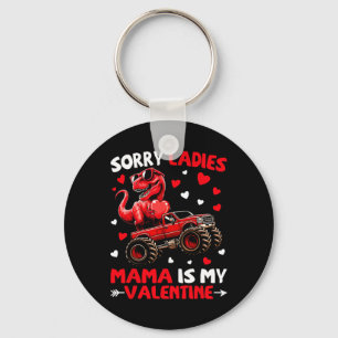 Sorry Dames Mama Is Mijn Valentijnsdag Dinosaur Mo Sleutelhanger