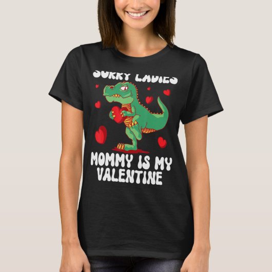 Sorry dames mama is mijn Valentijnsdag Rex Kinder T-shirt (Voorkant)