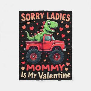 Sorry Dames Mammie Is Mijn Valentijn Dinosaurus Mo Fleece Deken