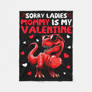 Sorry Dames Mammie Is Mijn Valentijn Dinosaurus Va Fleece Deken