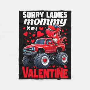 Sorry Dames Mammie Is Mijn Valentijnsdag Dinosauru Fleece Deken
