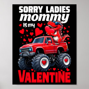 Sorry Dames Mammie Is Mijn Valentijnsdag Dinosauru Poster