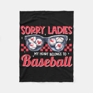 Sorry dames, mijn hart behoort toe aan Baseball Bo Fleece Deken
