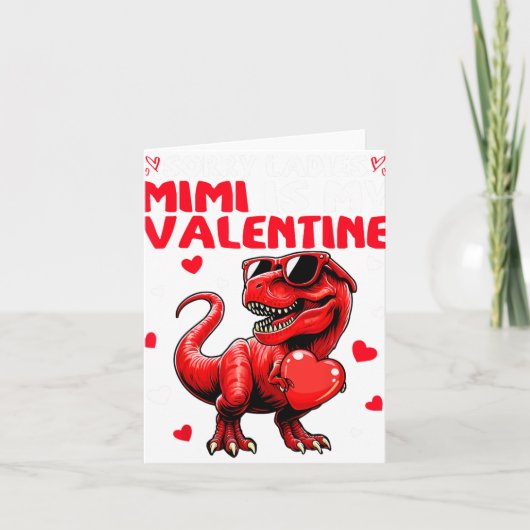 Sorry Dames Mimi Is Mijn Valentijn Dinosaurus Vast Kaart (Voorkant)