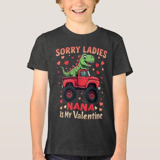 Sorry Dames Nana Is Mijn Valentijn Tri-Blend Shirt (Voorkant)