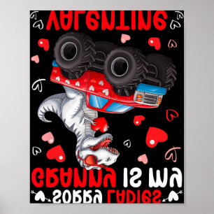 Sorry Dames Oma Is Mijn Valentijn Dinosaur Monster Poster