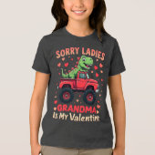 Sorry Dames Oma Is Mijn Valentijn Tri-Blend Shirt (Voorkant)