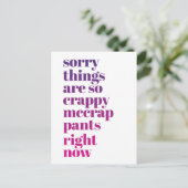 Sorry dat alles zo kut is briefkaart (Staand voorkant)